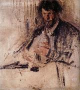 Nikolay Fechin Blowing the flute oil painting reproduction